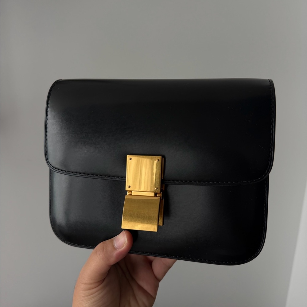 Black Leather crossbody bag